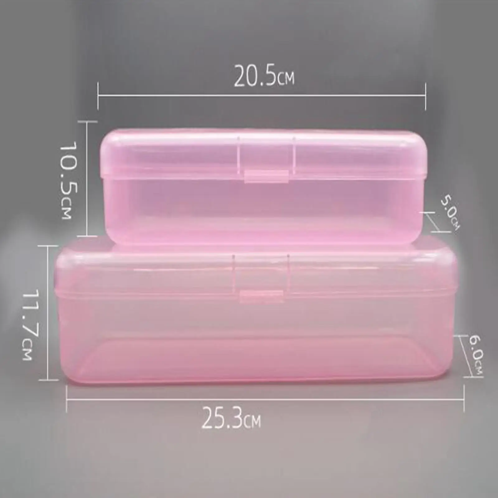 Rectangular Manicure Storage Box Lightweight PP Nail Tool Organizer Clear Container for Nail Art Supplies at Home