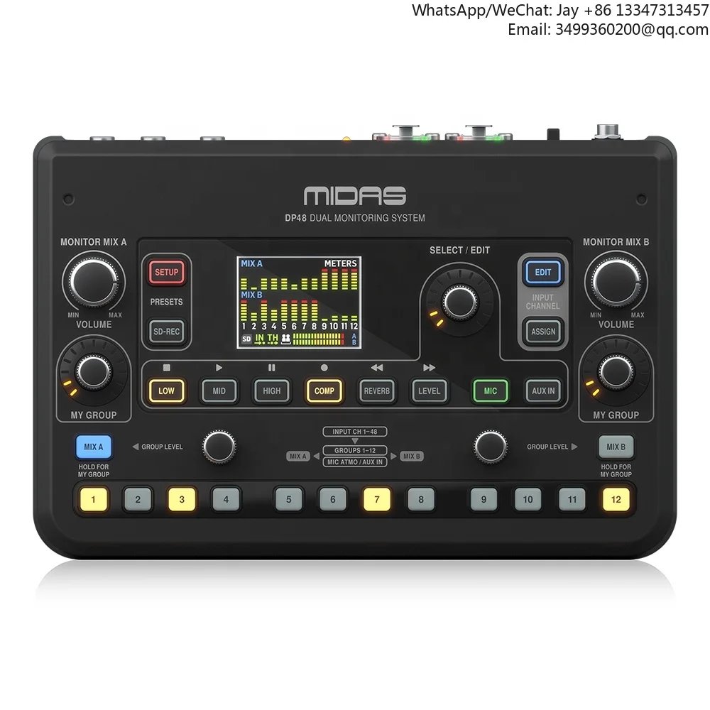 

DP48 Черный мини-микшер-консоль Персональный студийный микшер