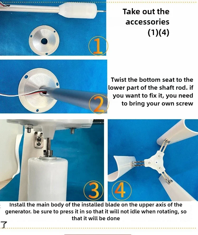 useful Vertical Axis Wind Turbine, DC Vertical Axis Wind Model, Small Permanent Magnet Starter Windmill DIY Can Be Displayed Th
