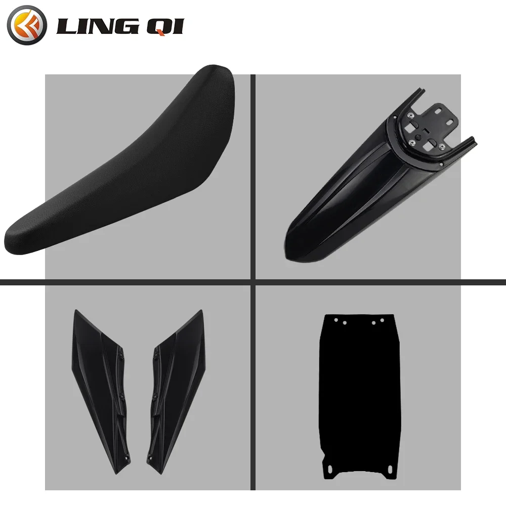 LINGQI RACING Motorcycle Upgrades Second Generation Plastic Kit Fender Seat Cushion For SUR RON SURRON Light Bee X S Accessories