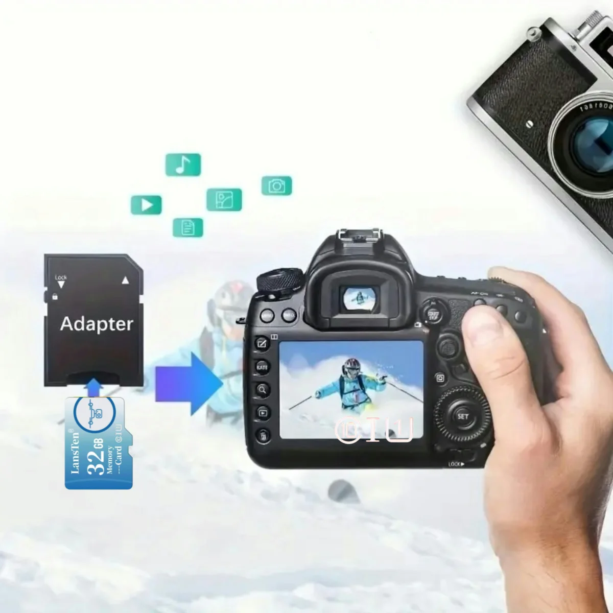 LansTen Memory Card 16GB 32GB 64GB 128GB A1 U3 Class10 Mini TF Card U1 SD Card for Cell Phones Car Devices Computers Drones