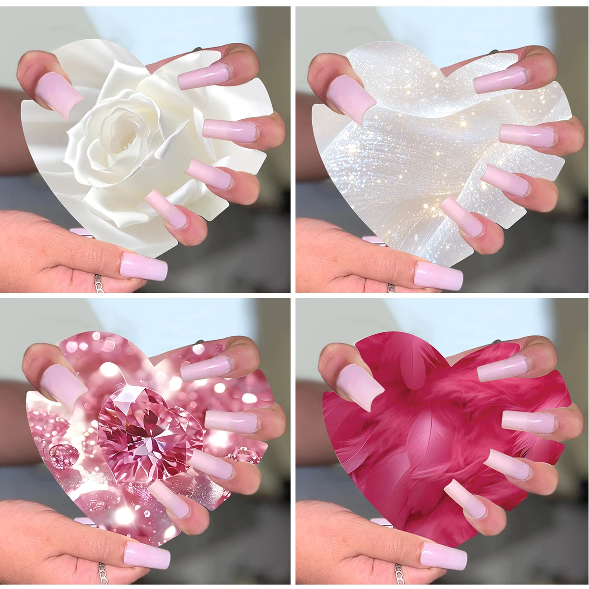 10Pcs Nail Art Display Cards Handmade Nails Photography Prop Nailfie Disc Nail Salon Accessory Nail Tech Prop Nail Selfie Disc