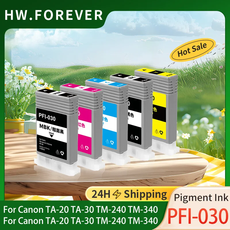 PFI-030 Ink Cartridge Compatible For Canon imagePROGRAF TA-20 TA-30 TM-240 TM-340 Printer Waterproof Pigment Ink Cartridge