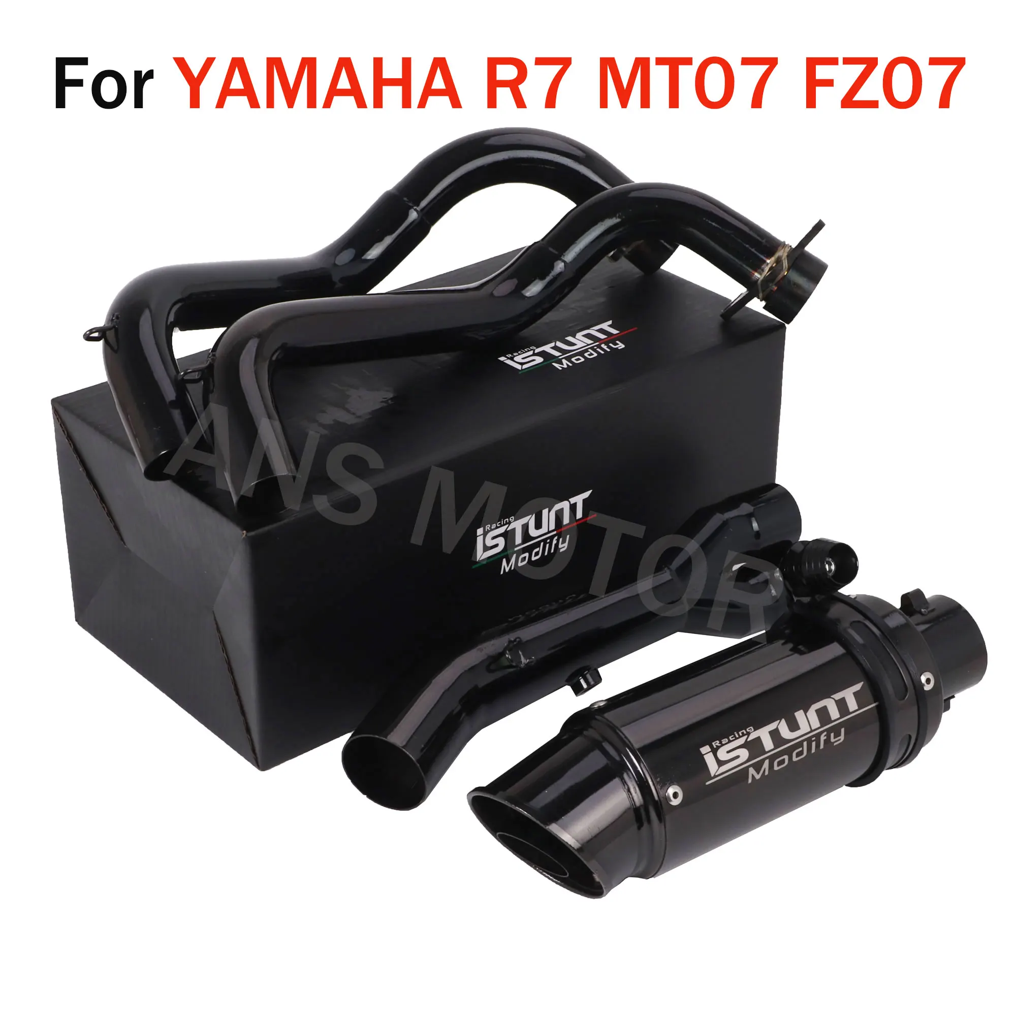 Motorcycle Exhaust Stainless Steel Slip On Exhaust System For For YAMAHA R7 MT07 MT-07 FZ-07 FZ07