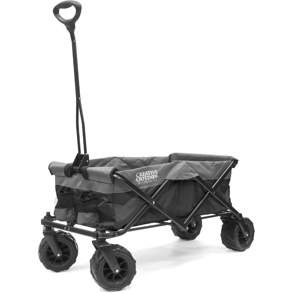 

Creative Outdoor Push Pull Hauler Wagon for Kids, 200lbs Weight Capacity, All-Terrain Collapsible and Portable Folding Cart, Bea