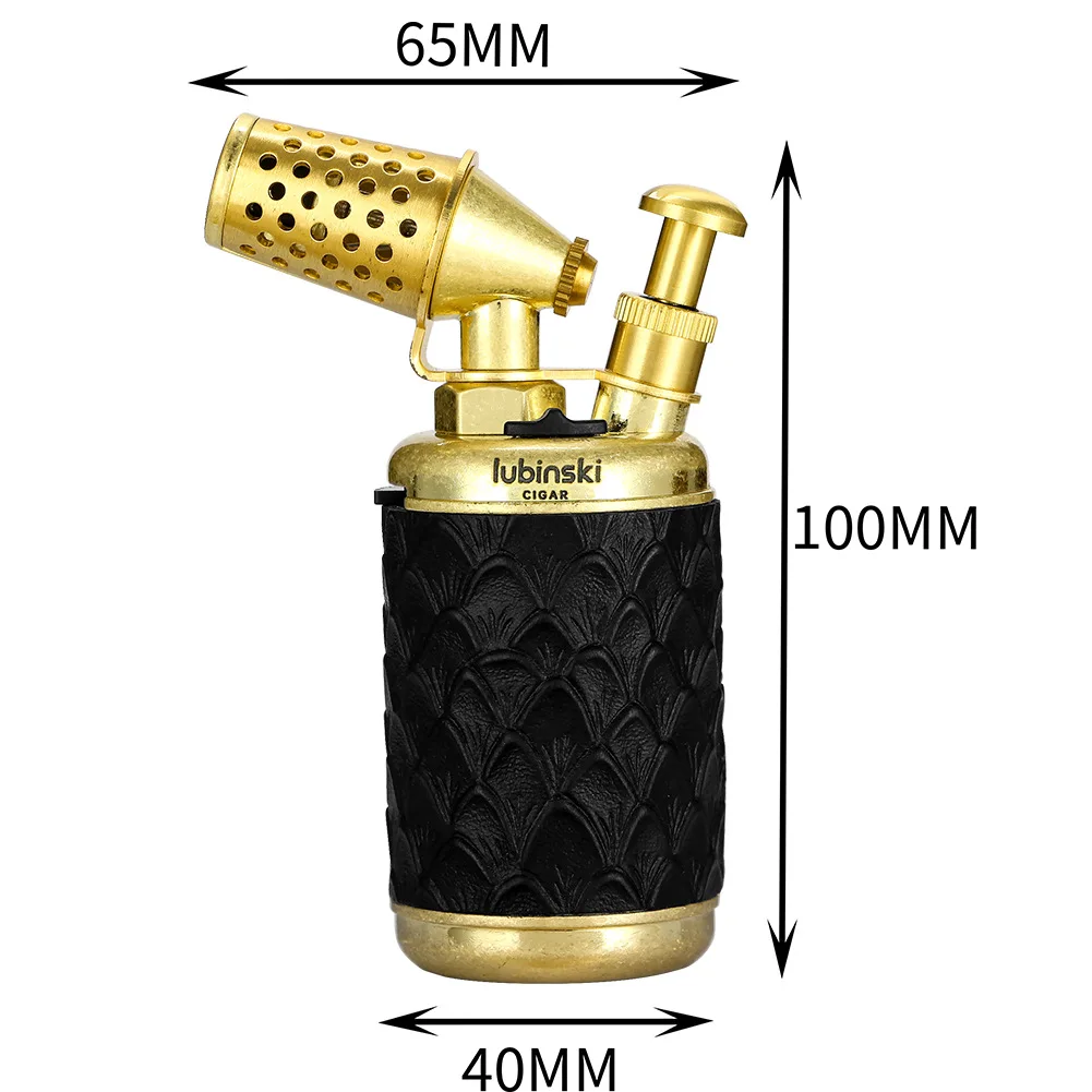 Jobon Multi-Functional Powerful Gun-Type Spray Gun Lighter Windproof Blue Flame Setting Retro Design Cigar Lighter Men'S Tool view 4
