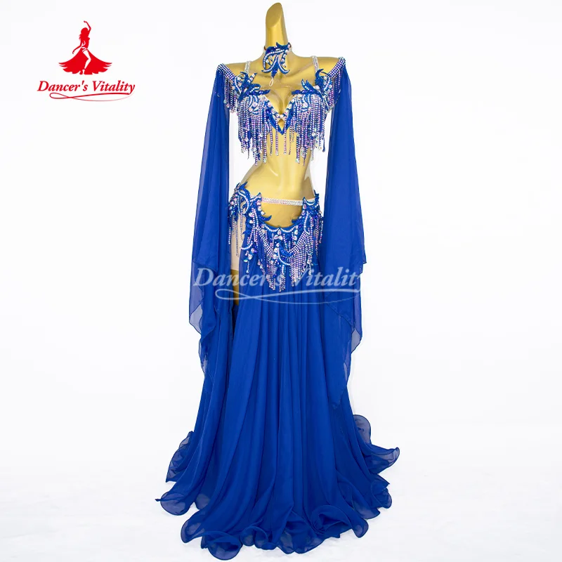 

BellyDance Costumes Women's Customized High-end AB Stones Tassel Competition Set Adult and Children's Oriental Dance Clothing