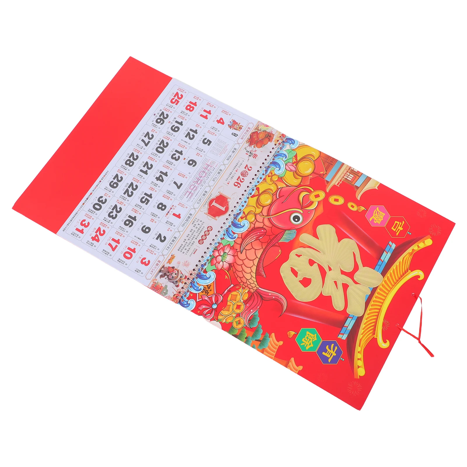 

2026 Horse Calendar 2026 Chinese New Year Bright Color Paper Wall Hanging Planner Multi Holidays Home Office Decor Traditional