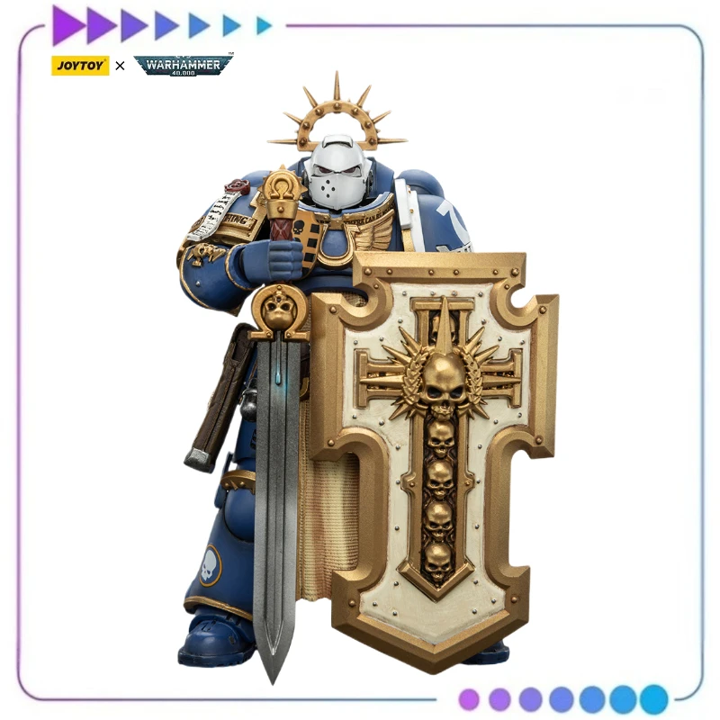 

【Original】JOYTOY 1/18 Action Figure Warhammer 40K Ultramarines Levantus with Power Sword, Stormshield and Bolt Pistol Toy