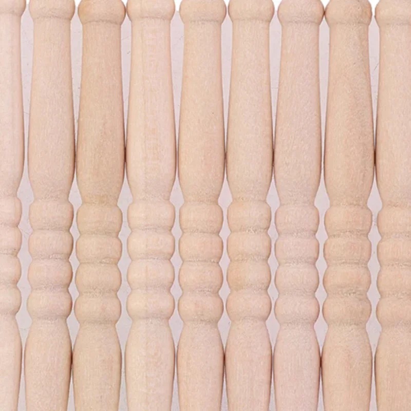 

12pcs 1:12 Dollhouse Miniature Wood Stair Railing DIY Model Accessories