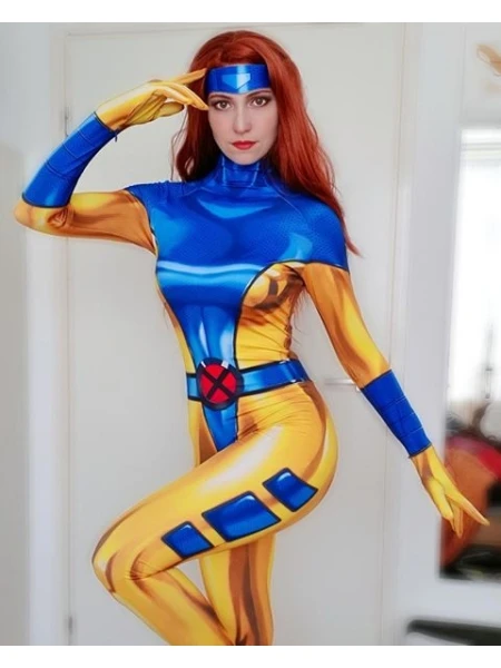 Halloween Phoenix Jean Grey Cosplay Costume Adults Kids Spandex Halloween Zentai Suit Female Woman Girls Superhero Bodysuit