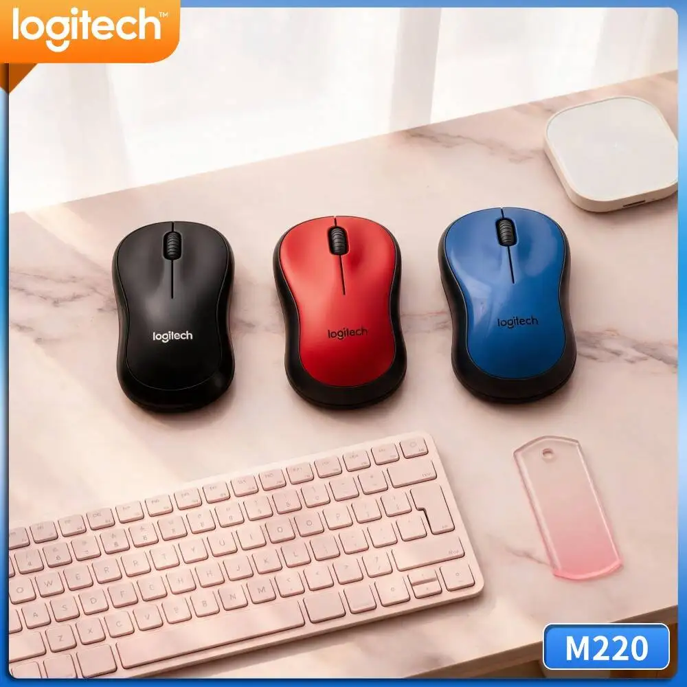 Logitech M220 Silent Mouse 3‑Button Layout Stable 2.4G Connection 18‑Month Battery For Laptop Desktop Windows Macos PC