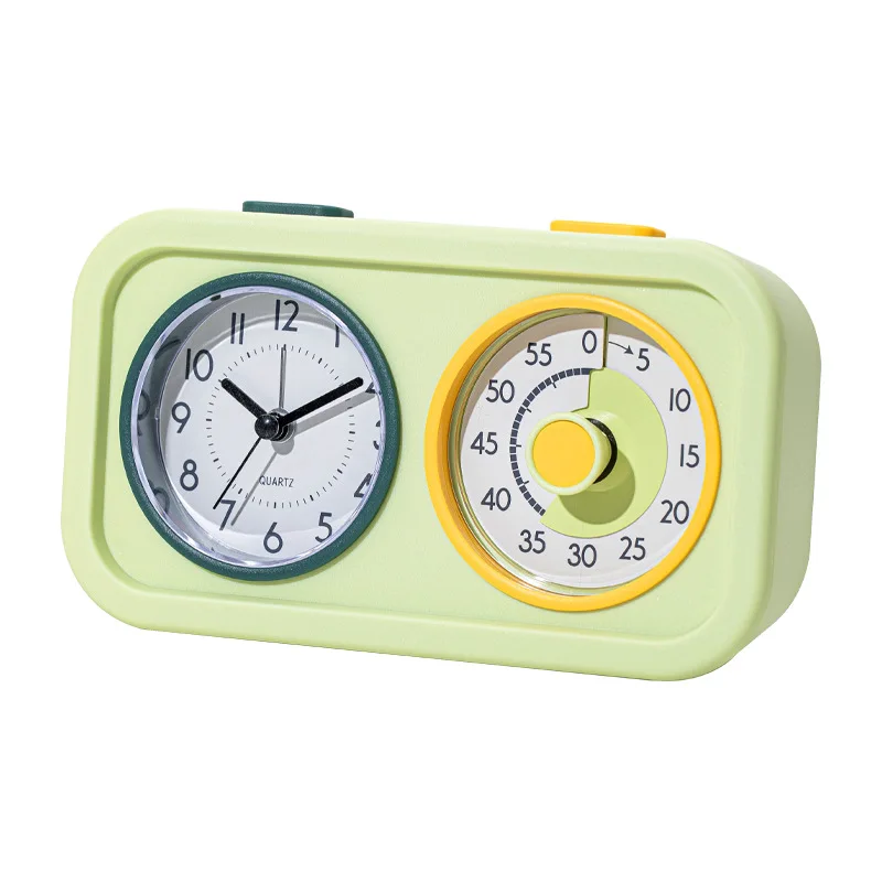 Visual dual splicing timer, children's learning self-discipline homework time manager, silent timed alarm clock