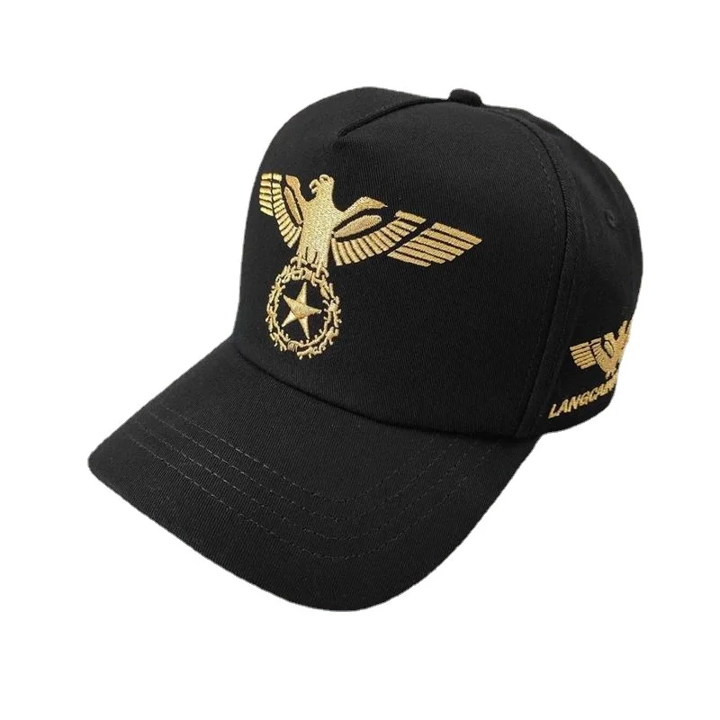 High Crown 5 Panel Baseball Cap, Men Round Top Peaked Hat