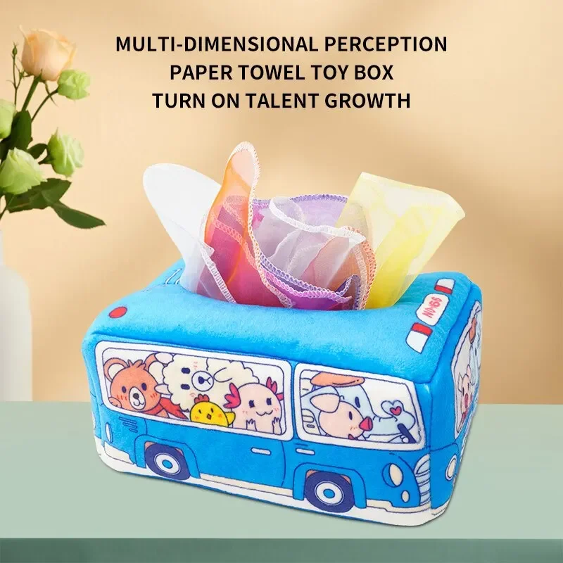 صندوق الأنسجة الحسية للأطفال الصغار ، ألعاب مونتيسوري التعليمية للأطفال ، وشاح حرير ناعم ملون ، تمرين الإصبع ، الهدايا ، 0-18 م