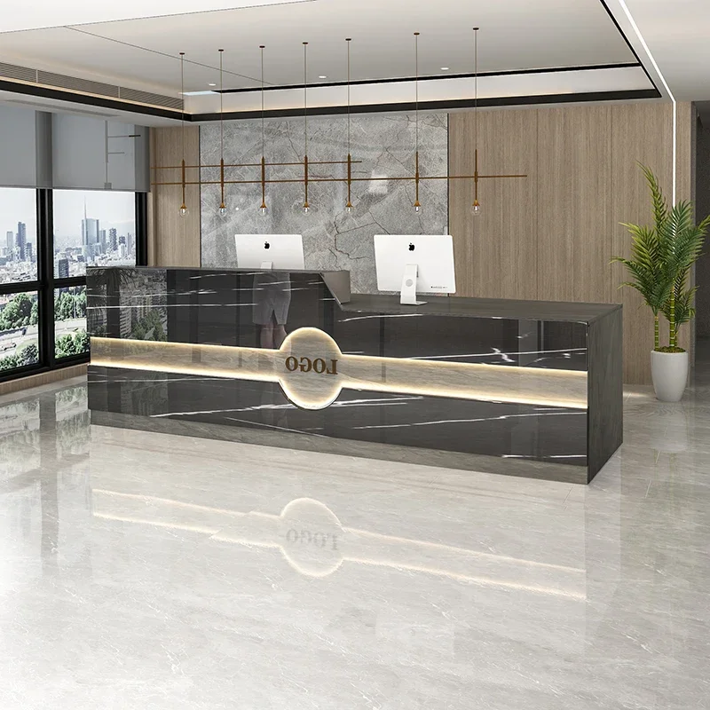 

Advanced Desk Checkout Counter Supermarket Reseption Luxury Furniture Office Reception Salon Front Retail Showcase Modern