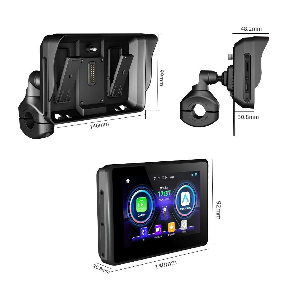 EKIY Spezielle Für BMW R1200GS R1250GS R1300GS F800 F850 F900 S1000XR Drahtlose CarPlay Moto Android Auto GPS Motorrad Navigation – Detail 27
