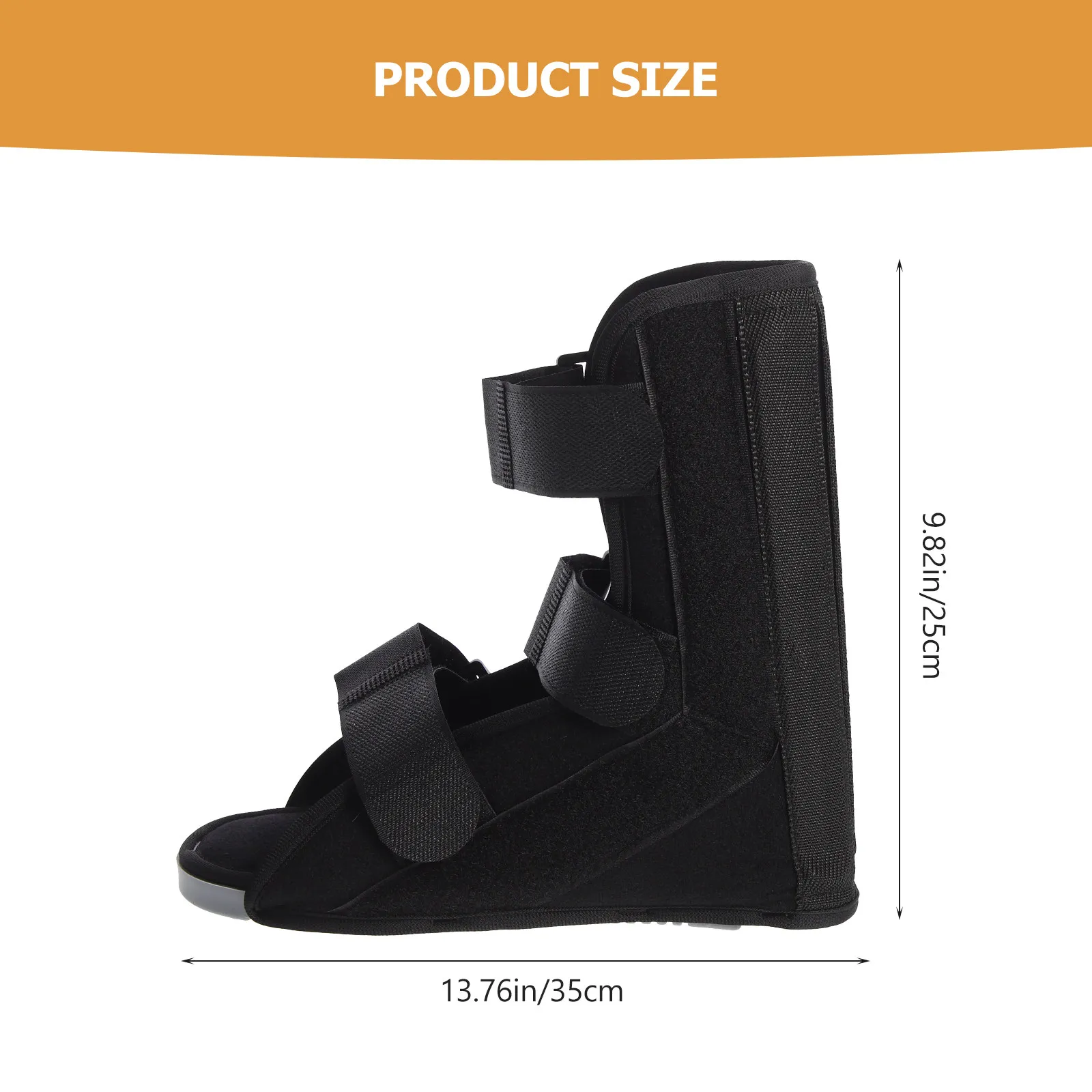 Adjustable Ankle Fixation Shoe Orthopedic Walking Boot for Sprained Ankle Foot Stabilizer with Anti-Rotation Heel Board