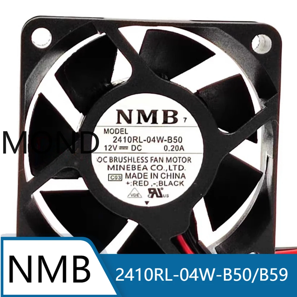 

2410RL-04W-B50 2410RL-04W-B59 Server Fan NMB NMB-MAT Chassis Radiator Power Supply Inverter Cooling Fan DC12V 6025 6CM 0.20A New