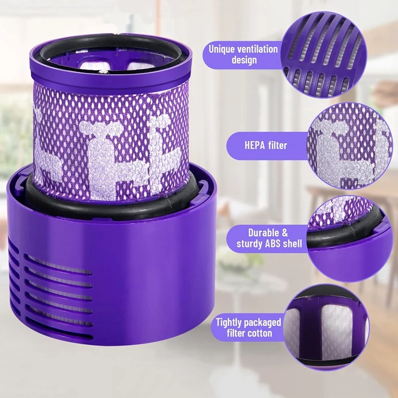 Filtro de aspiradora para piezas de repuesto de filtro Hepa Dyson V10 SV12, número de pieza 969082 -01