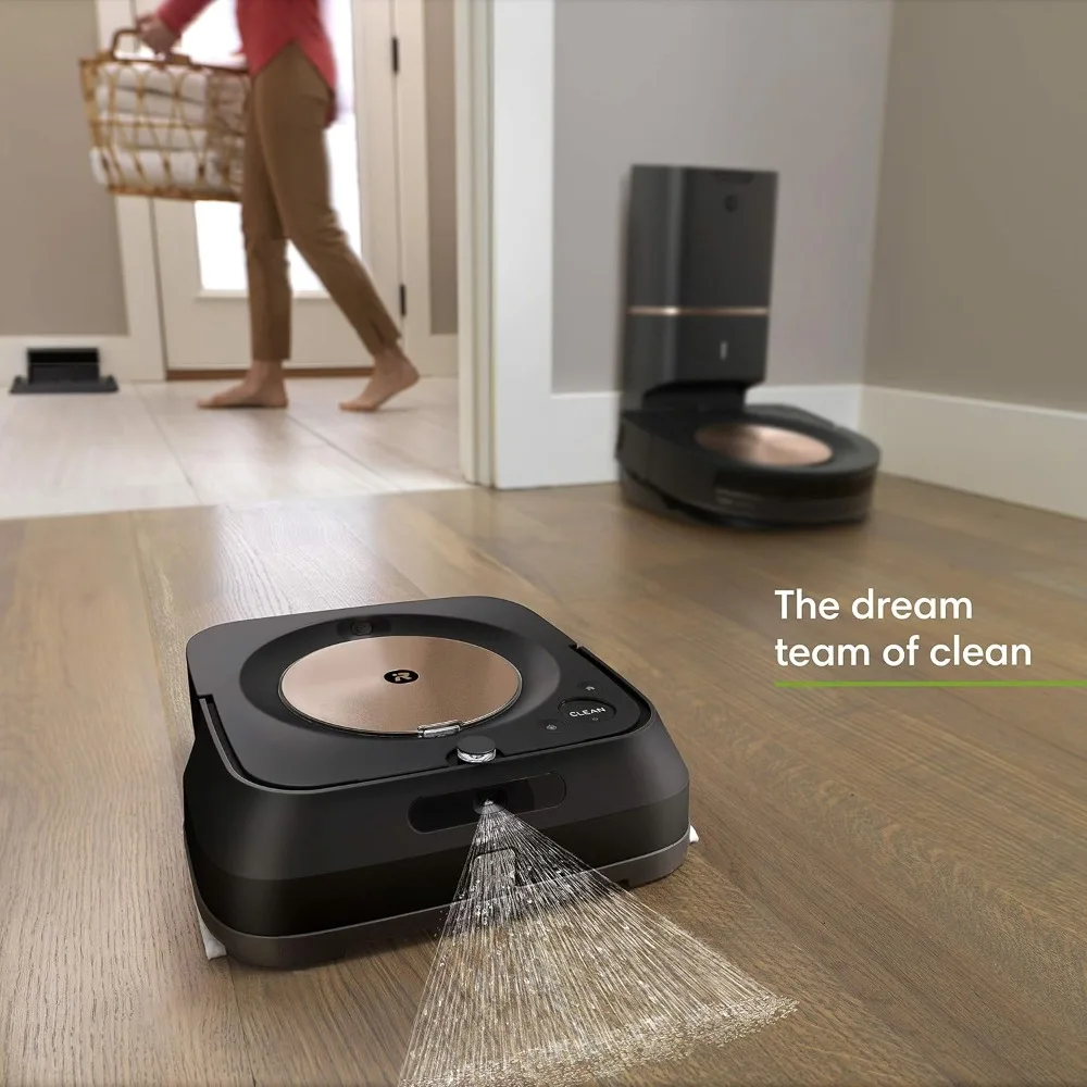 

Robot Vacuum & Braava Jet m6 (6112) Robot Mop Bundle - Wi-Fi Connected, Smart Mapping, Powerful Suction,