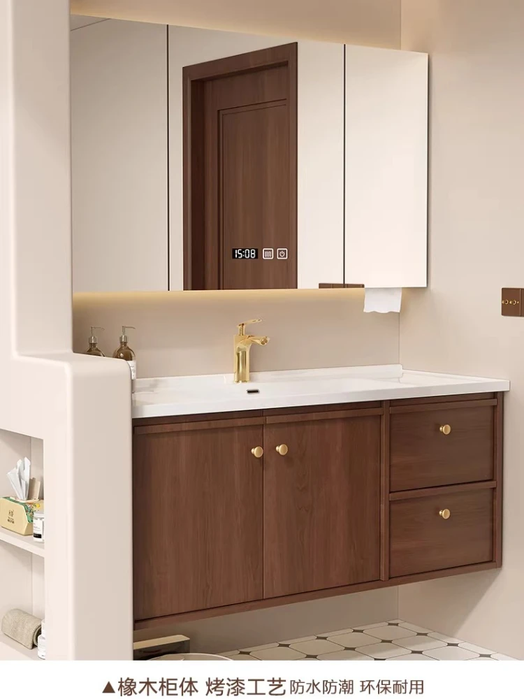 

Medieval style bathroom cabinet combination ceramic integrated basin toilet washstand basin cabinet