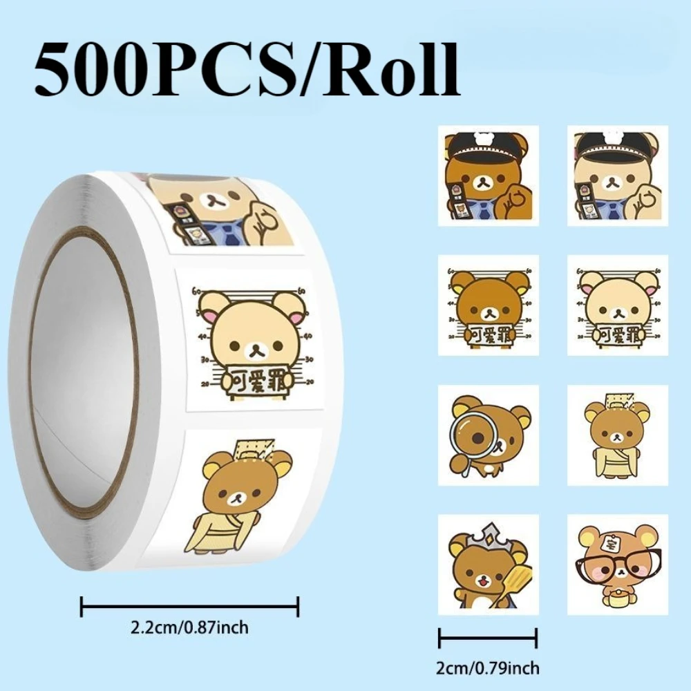 500/1000PCS Rilakkuma Kawaii Adesivi Relax Orso Forniture di Cancelleria Giocattolo Classico Tazza Notebook Paster Busta Sigillatura Decor Regalo