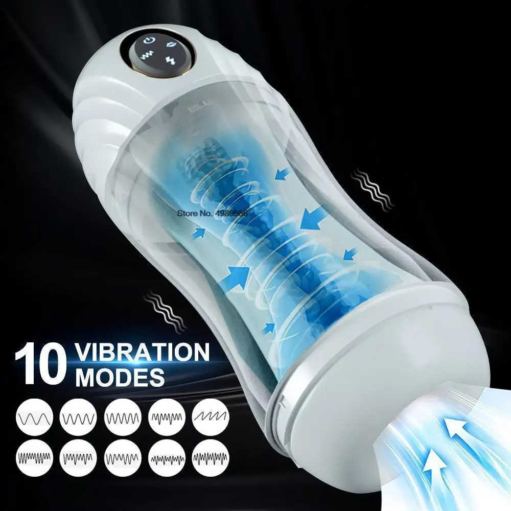 

Automatic Male Mastubator Mens Sex Toys 18 for Boys Airplane Cup Suction Sucking Artificial Vagina Vacuum Masturbation Blowjob