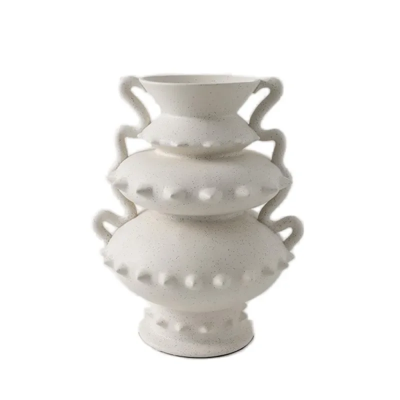 

Wabi Sand Wind Creative Binaural Ceramic Vase Advanced Flower Sensor Ornament