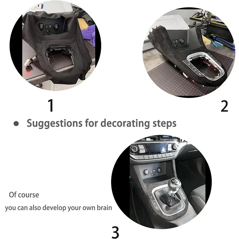 Multi Color Black Self Adhesive Suede Fabric Leather Sticky Retractable Velvet Roll for Car Interior Door Panel AB-pillar Decor