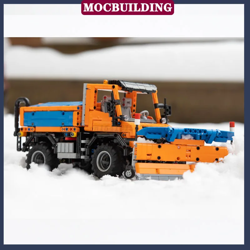 MOC Technology City Crane Model Building Block Assembly Snow Sweeper Dump Truck Boy Toy Birthday Gift