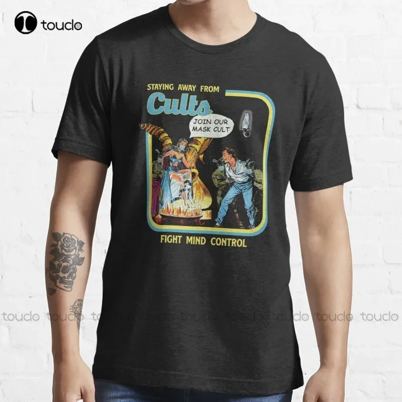 New Staying Away From Cults Satirical Protest T-Shirt Cotton Tee Shirt S-5Xl Unisex women graphic tshirt