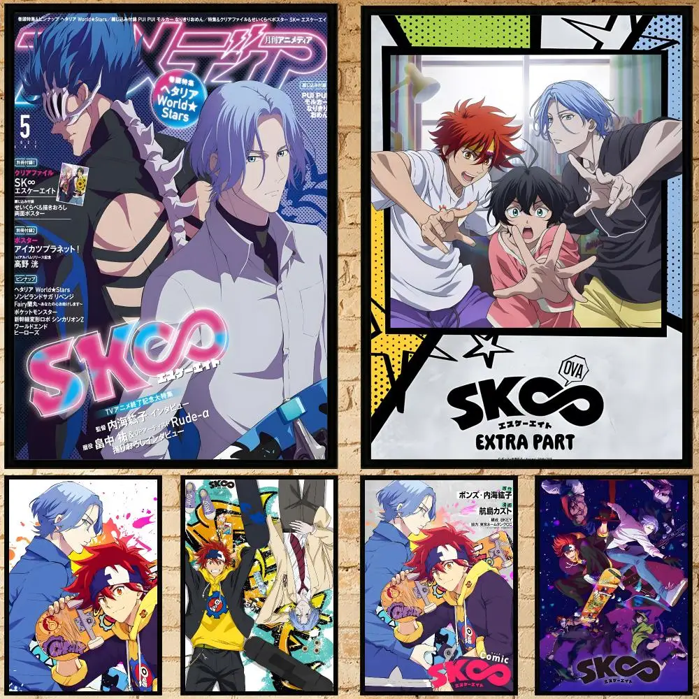 anime SK8 the Infinity Poster Poster HD Waterproof Self-adhesive Art Print Wall Decor for Bedroom Living Room Gift