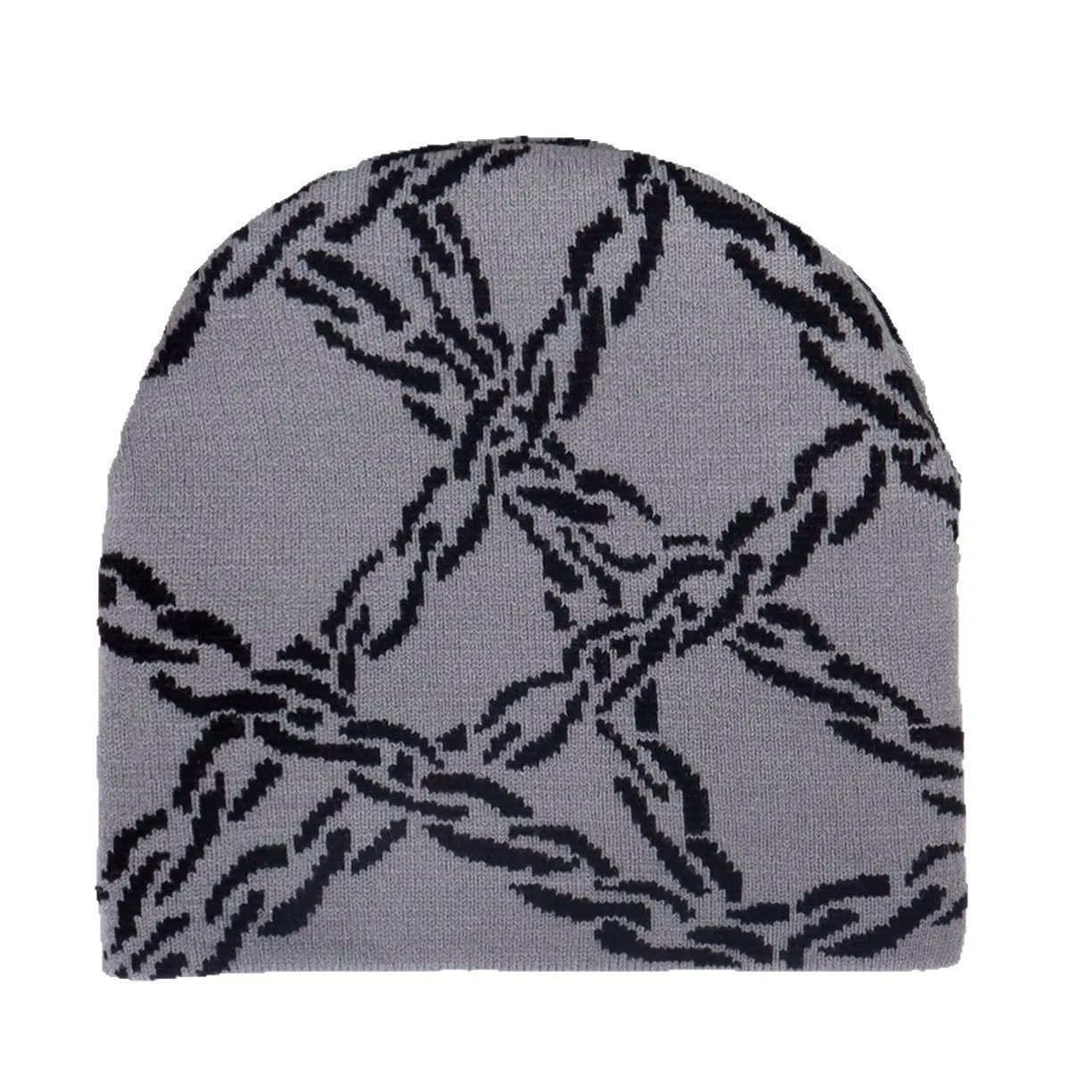 Chain Pattern Knitted Hat Casual Hip-hop Outdoor Sports Trend Comfortable Warm Hat Personalized Fashion Beanie Gift Fashion