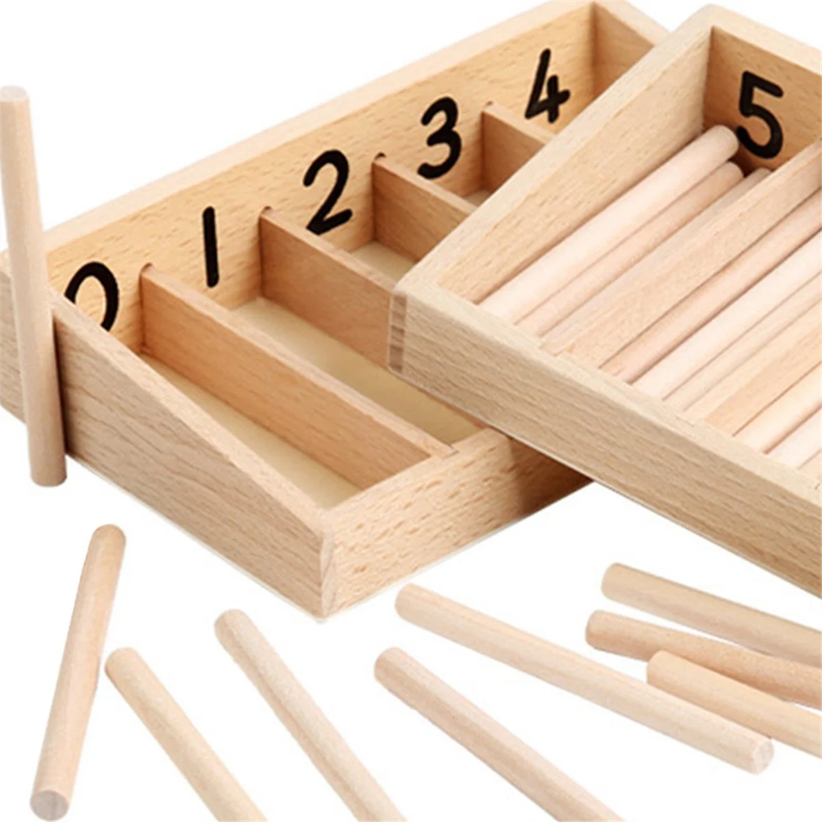 Spindle Box Kids Early Development Counting Sticks Professional Counting Early Learning Tool Maths Toys