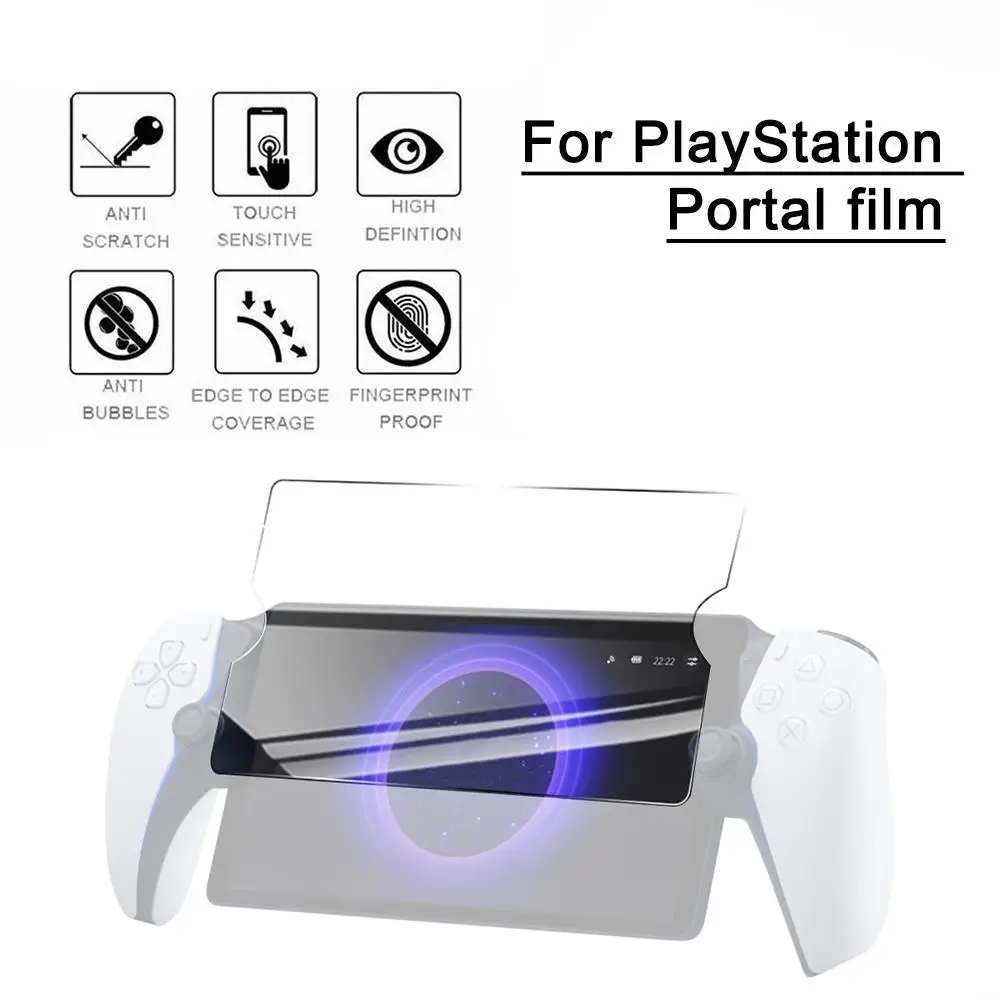 Protector de pantalla Compatible con PlayStation Portal Remote Player, película protectora de vidrio templado de dureza 9H