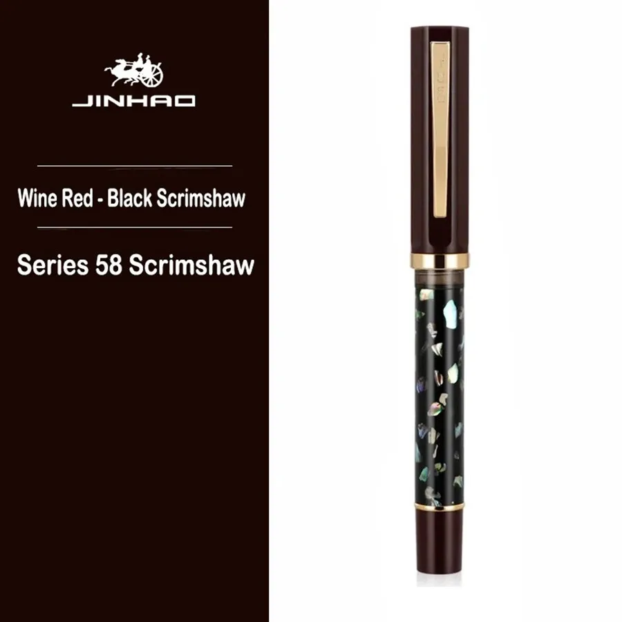 

JINHAO 58 Mother of pearl shell Fountain Pen Colors Student F EF Nib Ink Pen Calligraphy Pen Stationery School Office Supplies