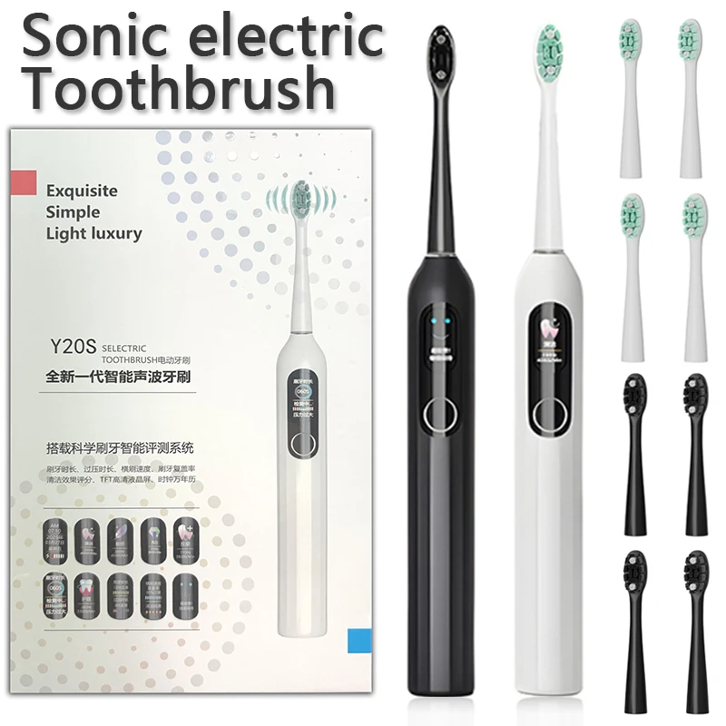 

NEW Sonic Electric Toothbrush Intelligence Smart LCD Screen Sonic Toothbrush USB Rechargeable 5 Modes Dental Cleaning IPX7 Adult