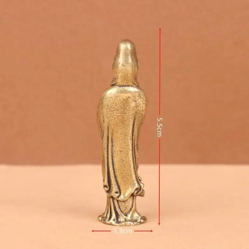 Guanyin Statue Home Decor Figure  Statue Ornaments Buddhism Temple Gifts, Guanyin Small Bronze Ware, Metal Crafts