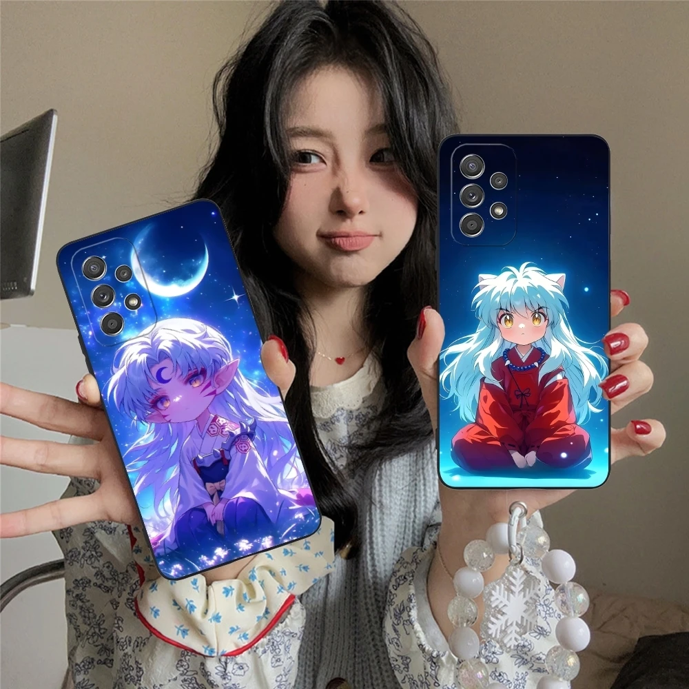 Inuyasha Sesshoumaru Mobile Cell Phone Case for Samsung Galaxy A73 72 71 70 55 54 53 52 35 34 32 23 14 13 5G Black Cover Shell