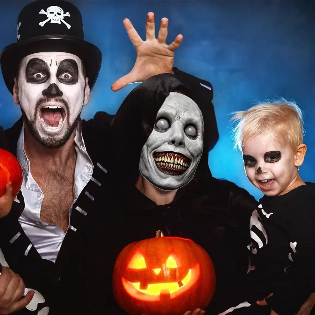 1-10 قطعة قناع شيطان ابتسامة الهالوين لطارد الأرواح الشريرة زي شبح للحفلات وديكورات منزلية مسكون دعامة الحفلات