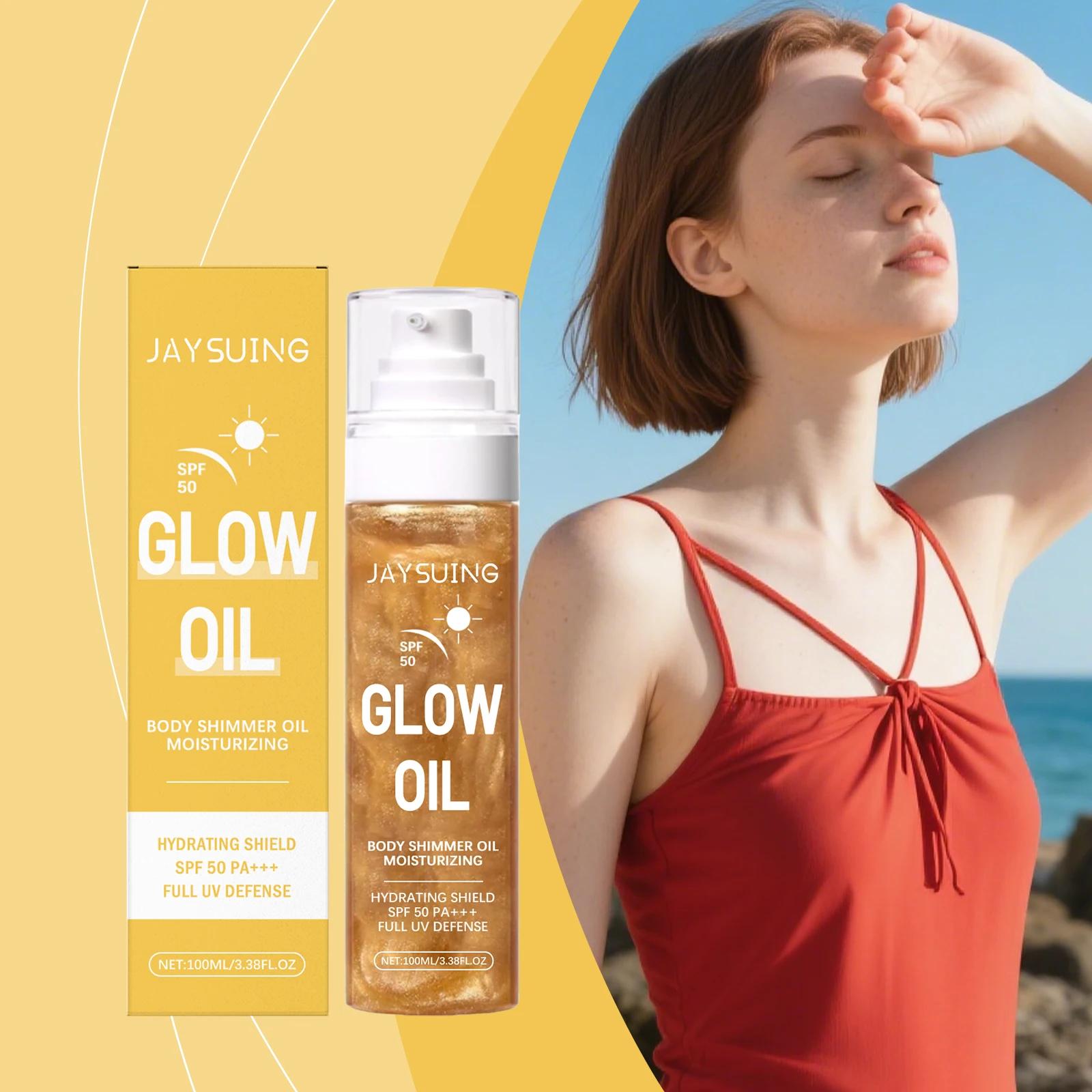 

Coconut Shining Sunscreen Oil Reduce Sunburn Long Lasting Protection Skin Inhibit Melanin Production Waterproof UV Resistant Oil