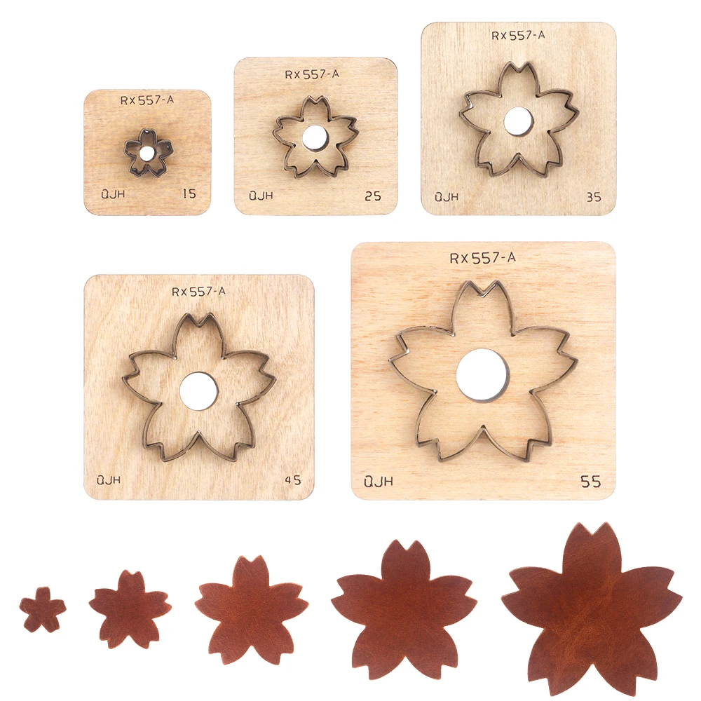 1Pcs Precision Faux Leather Cutting Die - Sakura Flower Petal Die Cutting Tool,Sharp & Durable Craft Tool for DIY Leatherworking