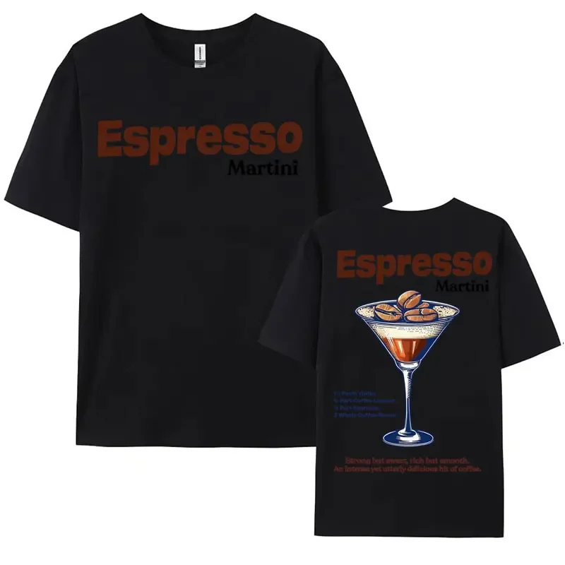 Funny Espresso Martini Graphic T Shirt Cocktail Themed Meme T-shirts Men Women\'s Fashion Retro Summer Pop Art T-shirt Streetwear