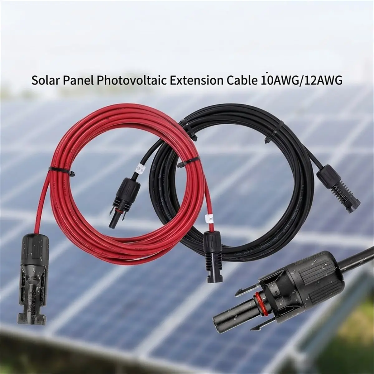2.5mm² 5M Solar Extension Cable Kit - Waterproof Male/Female Connectors for RV, Marine, Home Solar Panels