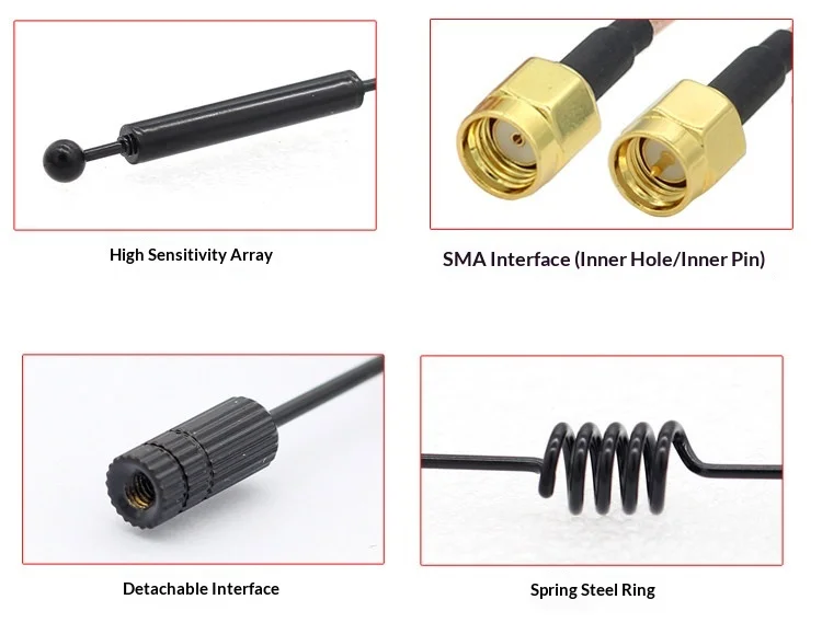 1M RG174 Cable 2.4G 5.8G Dual Band Suction Cup WiFi Antenna 12dBi High Gain Omni-directional SMA Interface Wireless Router