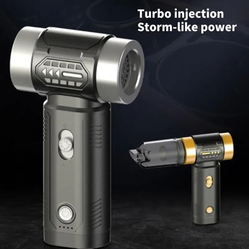 

130000RPM TurboS Jet Blower Vacuum Cordless Handheld Use 4000Pa Suction 4000mAh Rechargeable Battery For Home Car Cleaning M4YD