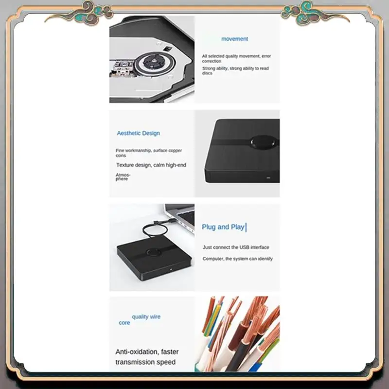 

Durable External DVD Drive USB 3.0 Portable Optical Drives CD DVD Burner Player Reader For Laptop