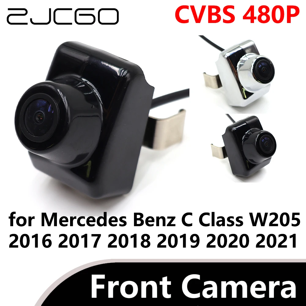 

ZJCGO CVBS 480P 170° Car Parking LOGO Front View Camera waterproof for Mercedes Benz C Class W205 2016 2017 2018 2019 2020 2021