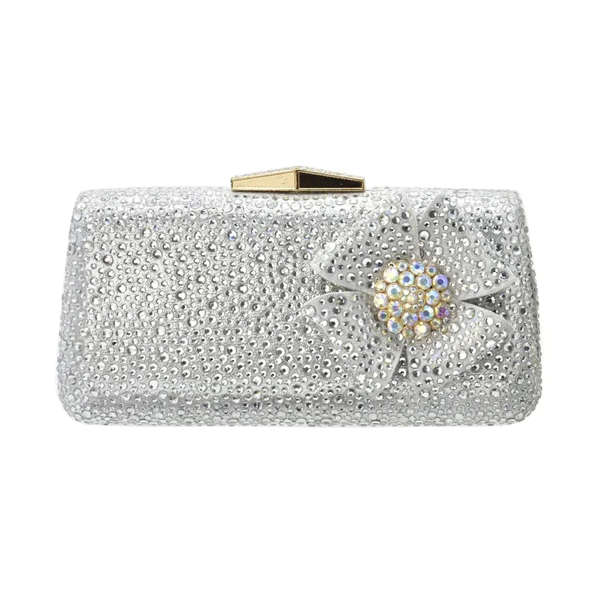 

Rhinestones Women Bags Hollow Out Style Fashion Evening Bags Chain Shoulder Handbags Party Wedding Day Clutch Purse